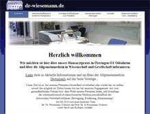 Tablet Screenshot of dr-wiesemann.de